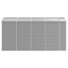 Abri de jardin gris clair 191 x 385 x 198 cm en acier galvanisé 530119530119
