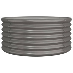 Jardinière de jardin Acier galvanisé 80x80x36 cm Gris 530122530122