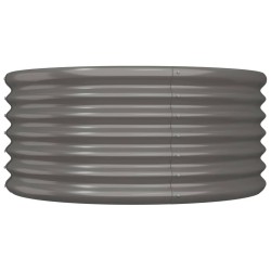 Jardinière de jardin Acier galvanisé 80x80x36 cm Gris 530122530122