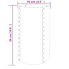 Jardinière de jardin Acier galvanisé 40x40x68 cm Gris 530123530123