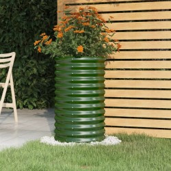 Jardinière de jardin Acier galvanisé 40x40x68 cm Vert 530124530124