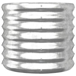 Jardinière de jardin Acier galvanisé 40x40x36 cm Argenté 530125530125