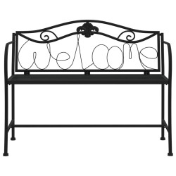 Banc de jardin 2 places 104 cm Noir Acier 530127530127