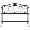 Banc de jardin 2 places 104 cm Noir Acier 530127530127