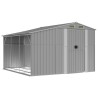 Abri de jardin gris 277x279x179 cm acier galvanisé 530129530129