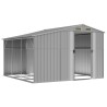 Abri de jardin gris 277x279x179 cm acier galvanisé 530129530129