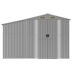 Abri de jardin gris 277x279x179 cm acier galvanisé 530129530129