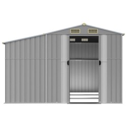 Abri de jardin gris 277x279x179 cm acier galvanisé 530129530129