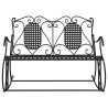 Banc à bascule 2 places 113 cm noir acier 530130530130