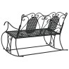 Banc à bascule 2 places 113 cm noir acier 530130530130