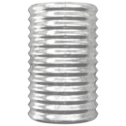 Jardinière de jardin Acier galvanisé 40x40x68 cm Argenté 530131530131