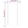 Jardinière de jardin Acier galvanisé 40x40x68 cm Argenté 530131530131