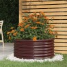 Jardinière de jardin Acier galvanisé 80x80x36 cm Marron 530132530132