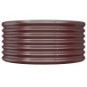Jardinière de jardin Acier galvanisé 80x80x36 cm Marron 530132530132