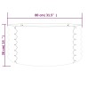 Jardinière de jardin Acier galvanisé 80x80x36 cm Marron 530132530132