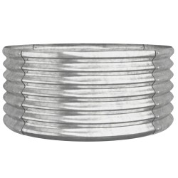 Jardinière de jardin Acier galvanisé 80x80x36 cm Argenté 530136530136
