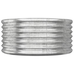 Jardinière de jardin Acier galvanisé 80x80x36 cm Argenté 530136530136