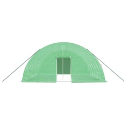 Serre avec cadre en acier vert 36 m² 6x6x2,85 m 530137530137