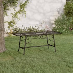 Banc tour d'arbre 110 cm Noir Acier 530139530139