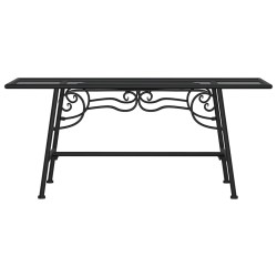 Banc tour d'arbre 110 cm Noir Acier 530139530139