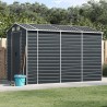 Abri de jardin anthracite 191x300x198 cm acier galvanisé 530143530143