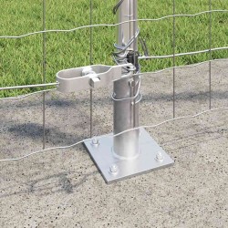 Clôture avec poteau Argenté 1,2 x 25 m Acier 530155530155