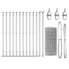 Clôture avec poteau Argenté 0,6 x 25 m Acier 530156530156