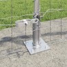 Clôture avec poteau Argenté 0,6 x 25 m Acier 530158530158