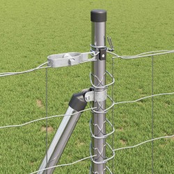 Clôture avec poteau Argenté 1 x 25 m Acier 530172530172