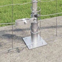 Clôture avec poteau Argenté 0,8 x 25 m Acier 530173530173