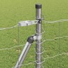 Clôture avec poteau Argenté 0,8 x 25 m Acier 530173530173