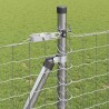 Clôture avec poteau Argenté 0,8 x 25 m Acier 530180530180