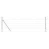 Clôture avec poteau Argenté 0,4 x 50 m Acier 530181530181