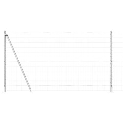 Clôture avec poteau Argenté 1,2 x 25 m Acier 530187530187