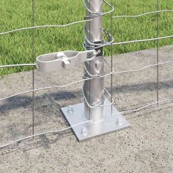 Clôture avec poteau Argenté 0,6 x 50 m Acier 530190530190