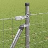 Clôture avec poteau Argenté 0,8 x 25 m Acier 530216530216