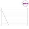 Clôture avec poteau Argenté 1,4 x 10 m Acier 530220530220
