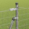 Clôture avec poteau Argenté 1,4 x 10 m Acier 530220530220