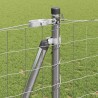 Clôture avec poteau Argenté 1,2 x 10 m Acier 530221530221