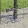 Clôture avec poteau Gris 0,4 x 25 m Acier et PVC 530263530263