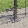 Clôture avec poteau Gris 0,4 x 25 m Acier et PVC 530266530266