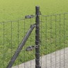 Clôture avec poteau Gris 0,4 x 25 m Acier et PVC 530266530266
