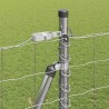 Clôture avec poteau Argenté 1,4 x 10 m Acier 530267530267