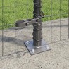 Clôture avec poteau Gris 1,4 x 10 m Acier et PVC 530271530271