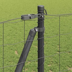 Clôture avec poteau Gris 1,2 x 25 m Acier 530280530280