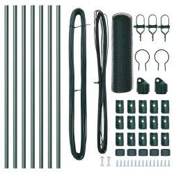 Poteau de clôture. Vert 10 x 0,8 m (maillage 13 mm) 530339530339