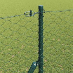 Poteau de clôture. Vert 10 x 1,5 m (maille 50 mm) Acier et PVC 530345530345