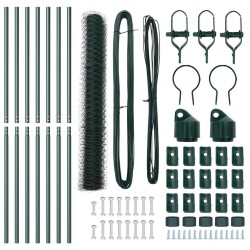Poteau de clôture. Vert 10 x 1 m (maille de 36 mm) Acier et PVC 530351530351