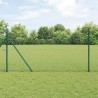 Poteau de clôture. Vert 10 x 1 m (maille de 13 mm) Acier et PVC 530353530353