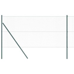 Poteau de clôture. Vert 10 x 1 m (maille de 13 mm) Acier et PVC 530353530353